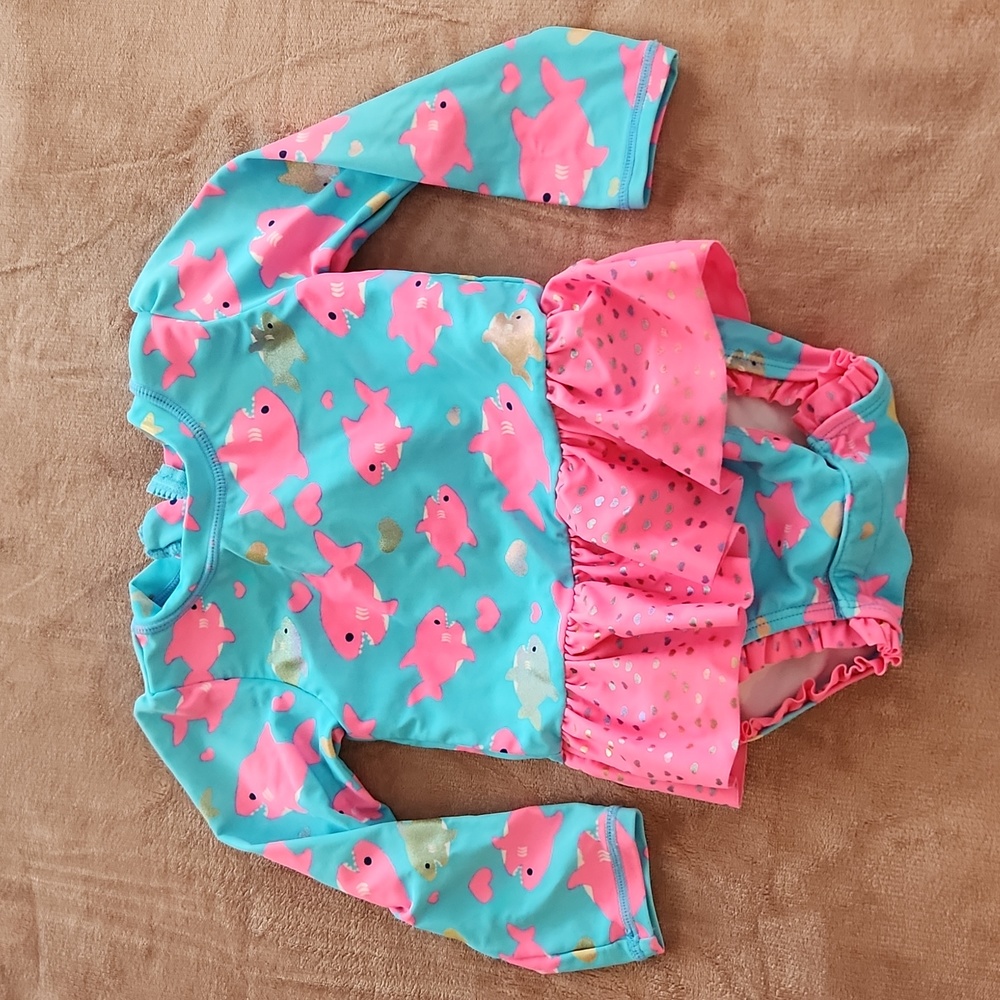 Wave Zone Girls bathing suits size 18 mo